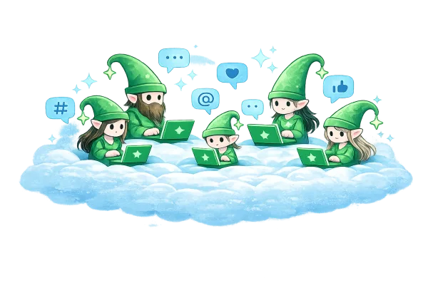 Illustration of the Elfenfarm elves