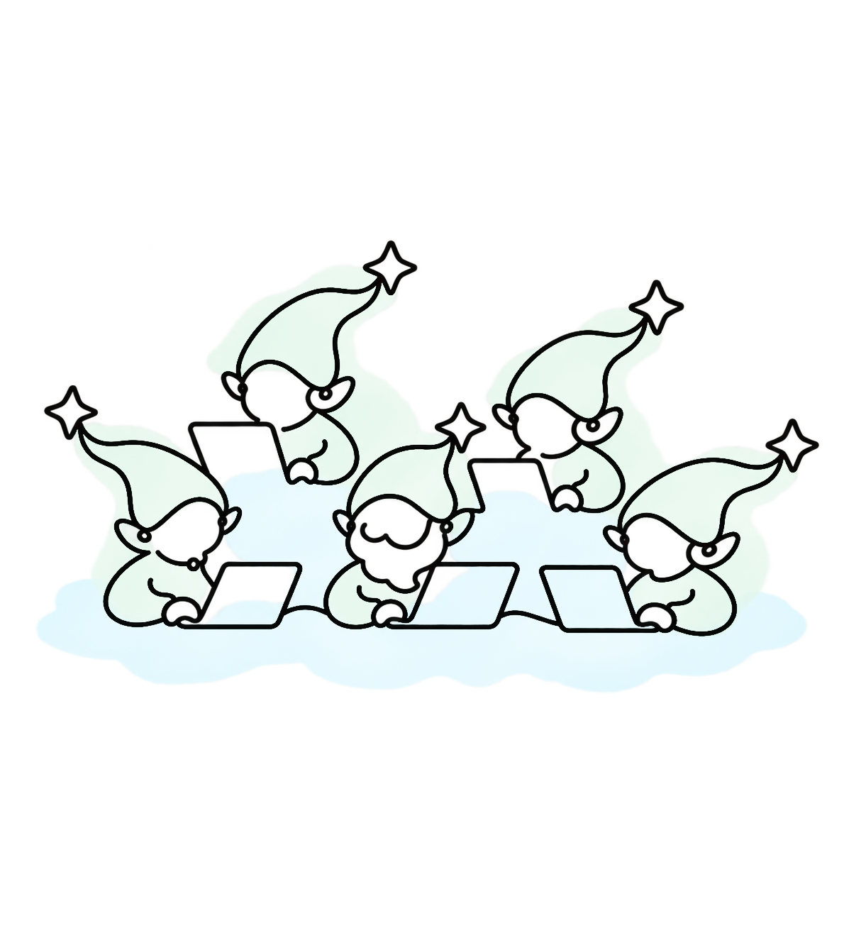 Illustration of the Elfenfarm elves